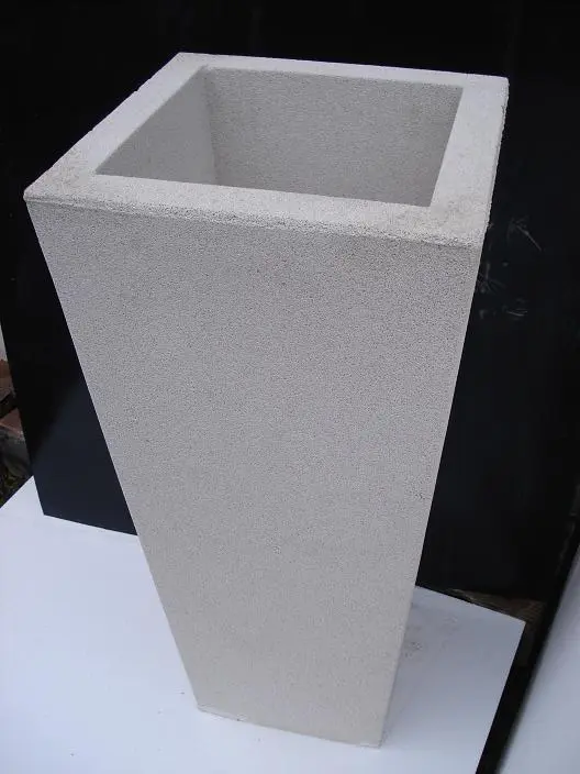Vaso da Esterno Quadrato Fioriera in Cemento e Graniglia Edilrapid Torino